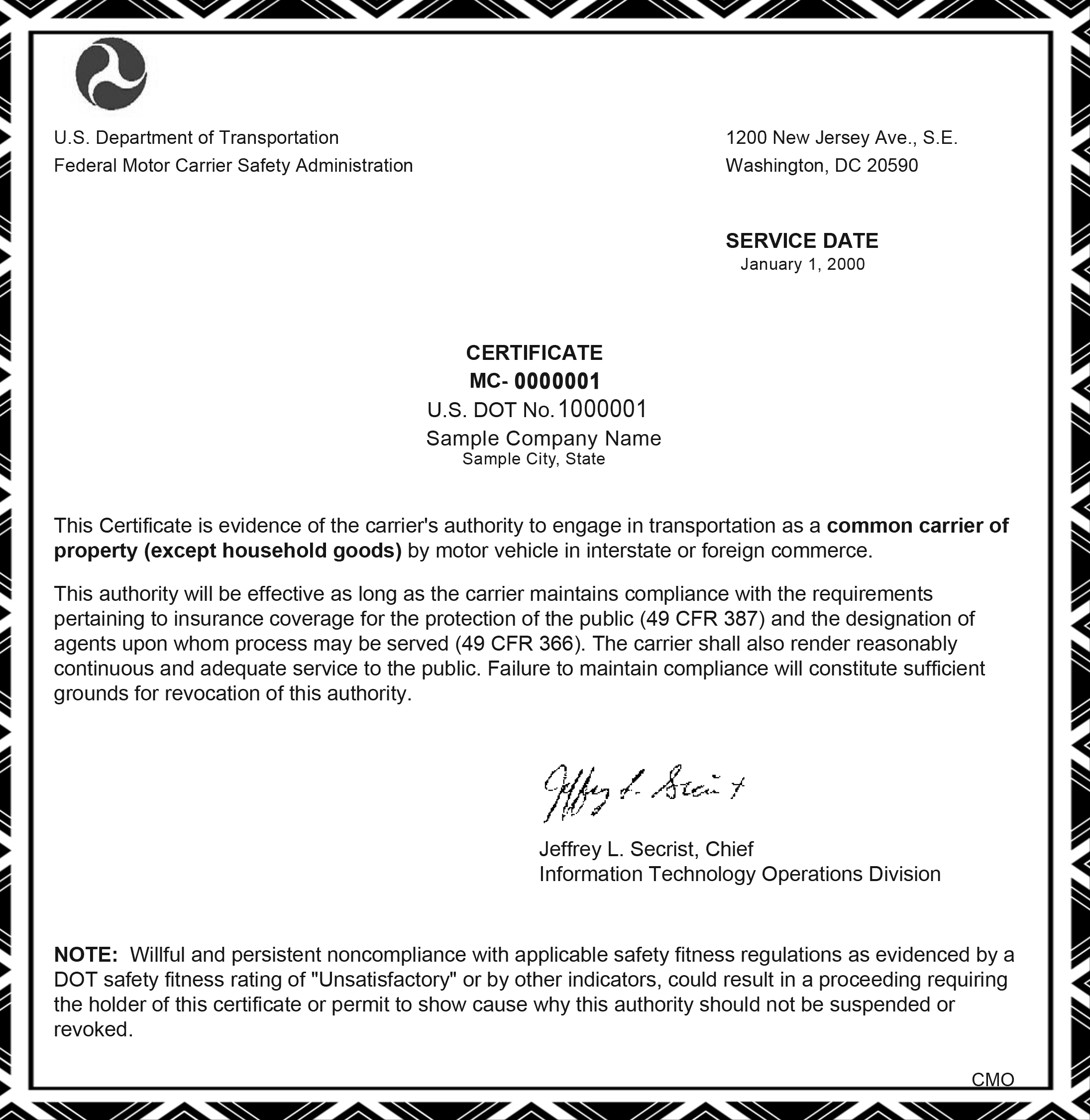 MC Authority Certificates - Home
